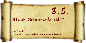Black Seherezádé névjegykártya